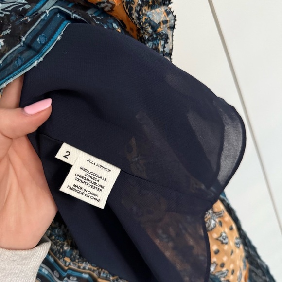 Ulla Johnson Romilly V-neck Floral Midi Dress - Picture 5 of 6